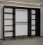 Armoire grand format à portes coulissantes Jotunheimen 156, Couleur : Noir - Dimensions : 208 x 250,5 x 62 cm (H x L x P)