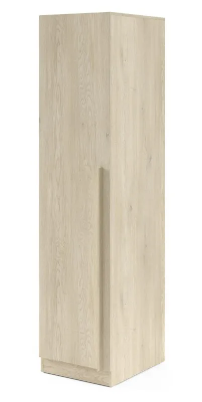 Penderie / Couleur : Chêne Cremona / 1 porte / 4 étagères / 50 x 61 x 210 cm / Chants ABS / 1 tringle à vêtements / Edegem 05 / Armoire à portes battantes