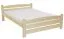 Lit double / lit d'appoint en pin massif naturel 83, avec sommier à lattes - dimension 160 x 200 cm