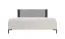 Lit double avec rangement Niel 19 | 160 x 200 cm | Coloris cachemire | Sommier métal relevable | Pour chambre