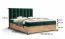 Lit Boxspring avec espace de rangement Pilio 06, Couleur : Beige / Chêne Golden Craft - Surface de couchage : 160 x 200 cm (l x L)