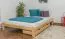 Lit double / lit d'appoint en pin massif naturel A10, avec sommier à lattes - Dimensions 160 x 200 cm