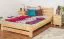 Lit d'enfant / lit de jeunesse en bois de pin naturel massif A24, avec sommier à lattes - Dimensions 140 x 200 cm 