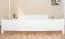 Lit double / lit d'appoint en pin massif blanc 77, avec sommier à lattes - 180 x 200 cm (l x L)