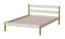 Lit une place/gigogne Ailina 06 | 140 x 200 cm | Pin massif | Blanc & chêne naturel | Sommier inclus