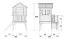 Maison de jeux pour enfants 1C / Pin / Imprégné en autoclave / Dimensions : 180 x 155 cm / 1 fenêtre / Épaisseur de paroi : 16 mm / Balcon / Échelle inclinée / Porte simple