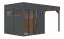 Abri de jardin / Anthracite / Pool house / Toit ouvrant / Construction en éléments / 4,49 x 2,34 mètres / Plancher inclus / Joie du soleil 01 / Toit plat / Fenêtres en verre de sécurité