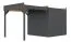 Abri de jardin / Anthracite / Pool house / Toit ouvrant / Construction en éléments / 4,49 x 2,34 mètres / Plancher inclus / Joie du soleil 01 / Toit plat / Fenêtres en verre de sécurité