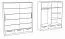 Armoire à portes coulissantes / Penderie Sidonia 09, Couleur : Chêne / Blanc - Dimensions : 220 x 200 x 62 cm (H x L x P)