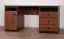 Bureau Mojokerto 06 | Noyer / noir | 77 x 160 x 60 cm | Grand espace de rangement | Style moderne