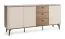 Ensemble complet de chambre à coucher G Belladere | 3 pièces | Noyer/cachemire | Lit simple avec sommier à lattes | Surface de couchage 140 x 200 cm | 1 table de chevet | 1 commode