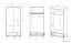 Armoire avec tiroir Lincolnia 01, Couleur : Chêne / Noir - Dimensions : 200 x 90 x 55 cm (h x l x p), avec 2 portes, 1 tiroir et 1 compartiment