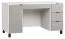 Bureau Pantanoso 02 blanc/gris | 78 x 140 x 67 cm | Fonctionnalités intelligentes & espace optimisé