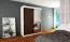150 cm de large Armoire à portes coulissantes avec 2 portes | 5 casiers | 2 tringles à vêtements | Couleur: Blanc / Noir Abbildung