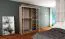 150 cm de large Armoire à portes coulissantes avec 2 portes | 5 casiers | 2 tringles à vêtements | Couleur: Chêne Sonoma Abbildung