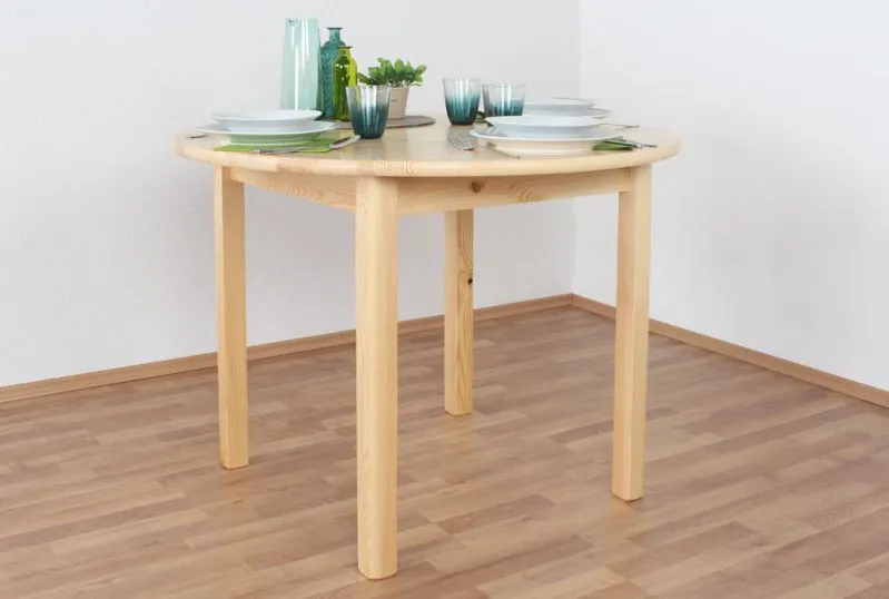 Bois massif Table 100x100 cm Pin, Couleur: Naturel Abbildung