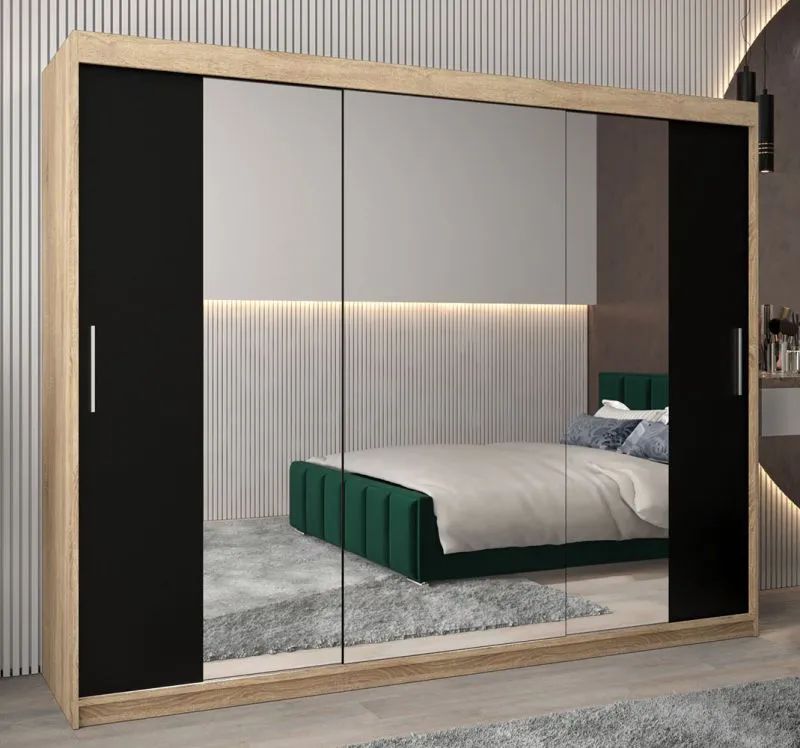 250 cm de large Armoire avec 10 casiers et 3 portes | Couleur: Chêne Sonoma Abbildung