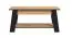 Table basse design Potra 01 | Pieds noirs | Chêne Artisan / Noir Mat | 46,5 x 101 x 54,5 cm