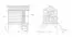 Maisonnette de jeux 2B avec toboggan - Dimensions : 180 x 120 cm