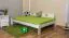 Lit futon / lit en bois de pin massif laqué blanc A10, sommier à lattes inclus - dimension 140 x 200 cm