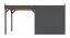 Abri de jardin / Anthracite / Pool house / Toit ouvrant / Construction en éléments / 4,49 x 2,34 mètres / Plancher inclus / Joie du soleil 01 / Toit plat / Fenêtres en verre de sécurité