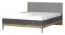 Lit double Vaitele 19 | Anthracite brillant & Noyer | Surface de couchage 160 x 200 cm