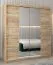 Armoire portes coulissantes avec miroir | Chêne Sonoma | 200 x 180 x 62 cm | Série Jan 04D