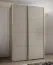 Penderie / Armoire à portes coulissantes / 6 étagères / 2 tringles à vêtements / 245,5 x 150 x 64 cm / 6 compartiments / 2 portes coulissantes / Soft-Close / Couleur : Cachemire