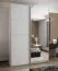 Penderie / Armoire à portes coulissantes / Soft-Close / Couleur : Blanc / 245,5 x 170 x 64 cm / 2 Barres de penderie / Miroir / 2 Portes coulissantes / 11 Compartiments