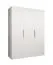 Armoire 3 portes Korab 16 | Blanc | 1,5 m largeur | Poignées or | Soft-Close