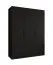 Armoire trois portes Korab 17 | Noir | 1,5 m de large | Poignées noires | Soft-Close | Deux tringles