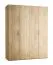 Porte pliante / Armoire / Couleur : Chêne / 2 portes / incl. éclairage LED avec détecteur de mouvement / 175 x 60 x 225 cm / Soft-Close / 3 tringles à vêtements