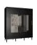Armoire à portes coulissantes au design stylé Jotunheimen 284, couleur : noir - Dimensions : 208 x 180,5 x 62 cm (H x L x P)