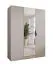 Armoire à portes battantes / Penderie / 1 porte miroir / Couleur : Cachemire / 2 compartiments / Poignées : Noir / 2 tringles à vêtements / Soft-Close / Dimensions : 150 x 52 x 202 cm