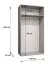 Penderie / Armoire à portes battantes / Couleur : Blanc / 1 mètre de large / 1 compartiment / 1 tringle à vêtements / Poignées : Cachemire / Dimensions : 100 x 52 x 202 cm / Fonction Soft-Close / ABS