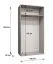 Armoire à portes battantes miroir Korab 110 | Chêne Artisan | 1 mètre | Soft-Close | Poignées noires