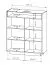 Commode / Couleur : Cacao / Chêne crémone / 2 portes battantes / Éclairage LED inclus / 7 compartiments / 103 x 40 x 119 cm / Fonction push-to-open / Commode / Chants ABS