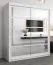 Armoire à portes coulissantes avec miroir Aizkorri 04B | Blanc mat | 200 x 180 x 62 cm