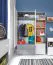 Armoire penderie 2 portes Lede 03 | Gris, chêne et blanc | 190 x 80 x 50 cm | Fonctionnelle et moderne