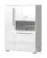 Vitrine Garim 15 | Blanc brillant | 123 x 90 x 40 cm | Design moderne et finitions haut de gamme