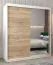 180 cm de large Armoire à portes coulissantes avec 2 portes | 10 casiers | 2 tringles à vêtements | Couleur: Chêne Sonoma  / Blanc Abbildung