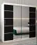 2 mètres de large Armoire avec 2 portes | Couleur: Blanc / Noir Abbildung