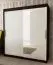 180 cm de large Armoire à portes coulissantes avec 2 portes | 10 casiers | 2 tringles à vêtements | Couleur: Blanc / Noir Abbildung
