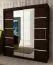 180 cm de large Armoire à portes coulissantes avec 10 casiers et 2 portes | Couleur: Noir | Laminée Abbildung