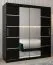 180 cm de large Armoire à portes coulissantes avec 10 casiers et 2 portes | Couleur: Noir | Laminée Abbildung
