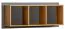 Etagère suspendue / étagère murale Caranx 12, couleur : anthracite / chêne - 41 x 105 x 24 cm (H x L x P)