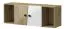 Armoire suspendue Sirte 13, Couleur : Chêne / Blanc / Noir brillant - Dimensions : 41 x 120 x 32 cm (H x L x P)