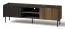 Meuble TV bas Mairenke 07 | Noyer & Noir mat | 47 x 150 x 40 cm | Design moderne