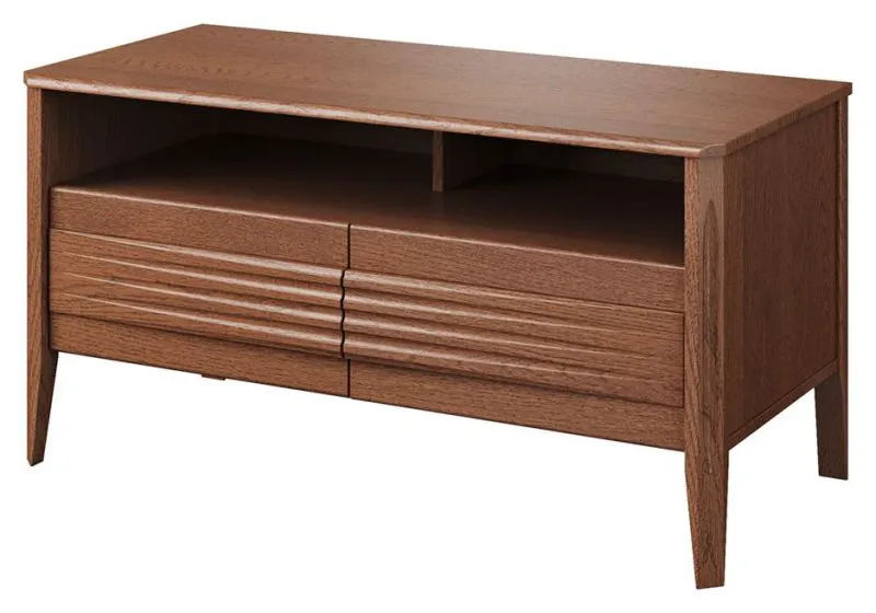 Meuble TV compact Gorica 12 | Chêne Rustique | 56 x 111 x 50 cm | Fermeture douce | 2 tiroirs