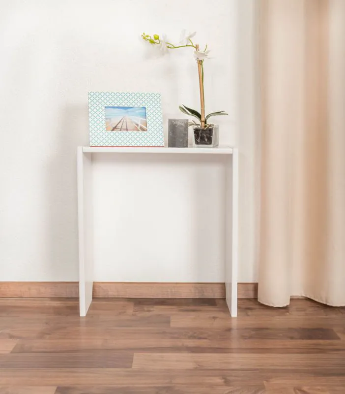 Étagère murale Easy Meubles S01 | Hêtre massif laqué blanc | 60 x 54 x 20 cm